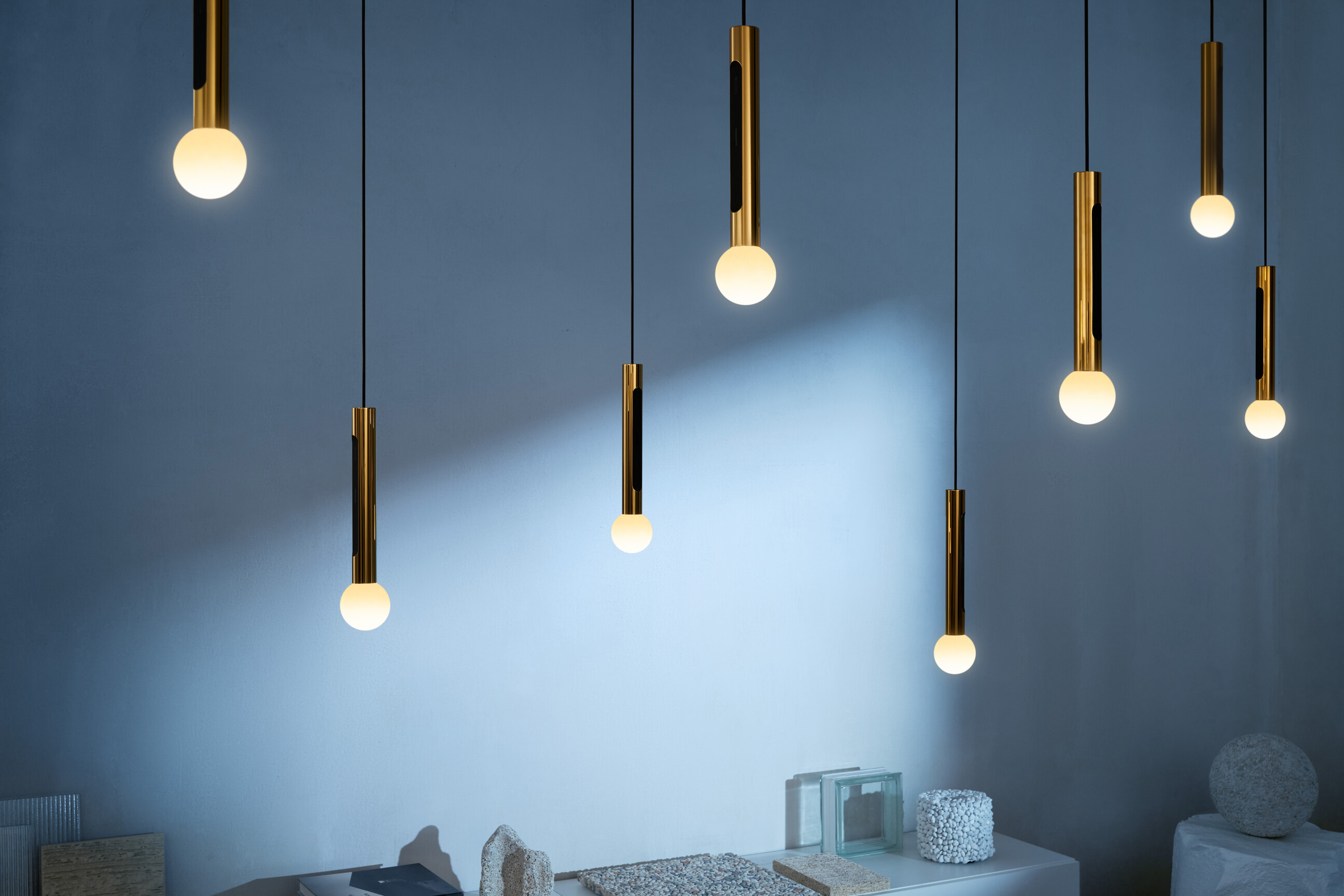 Occhio coro moon sospeso spider 9 gold Pendelleuchte
