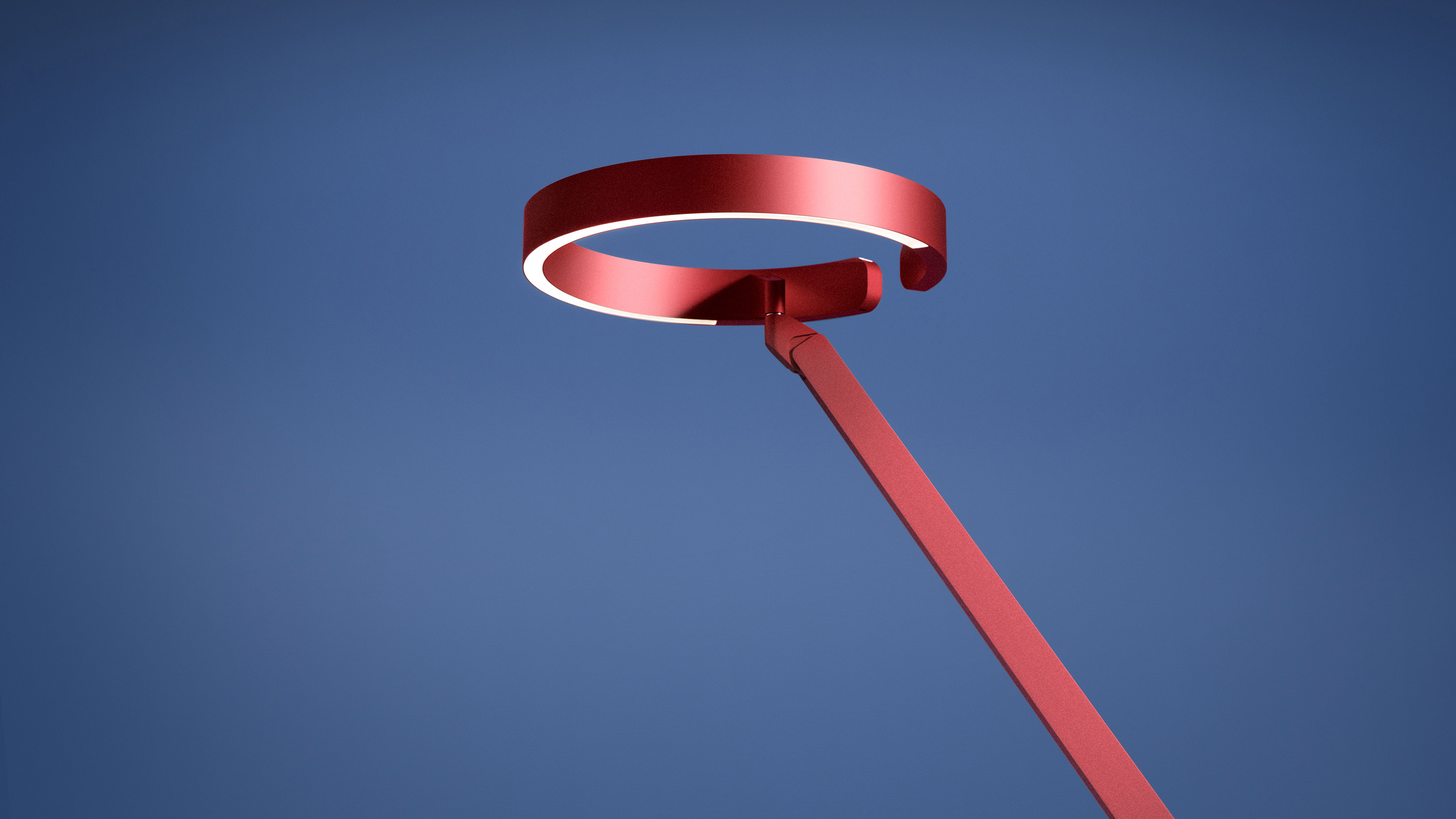 Occhio Gioia lettura floor luminaire on blue backround