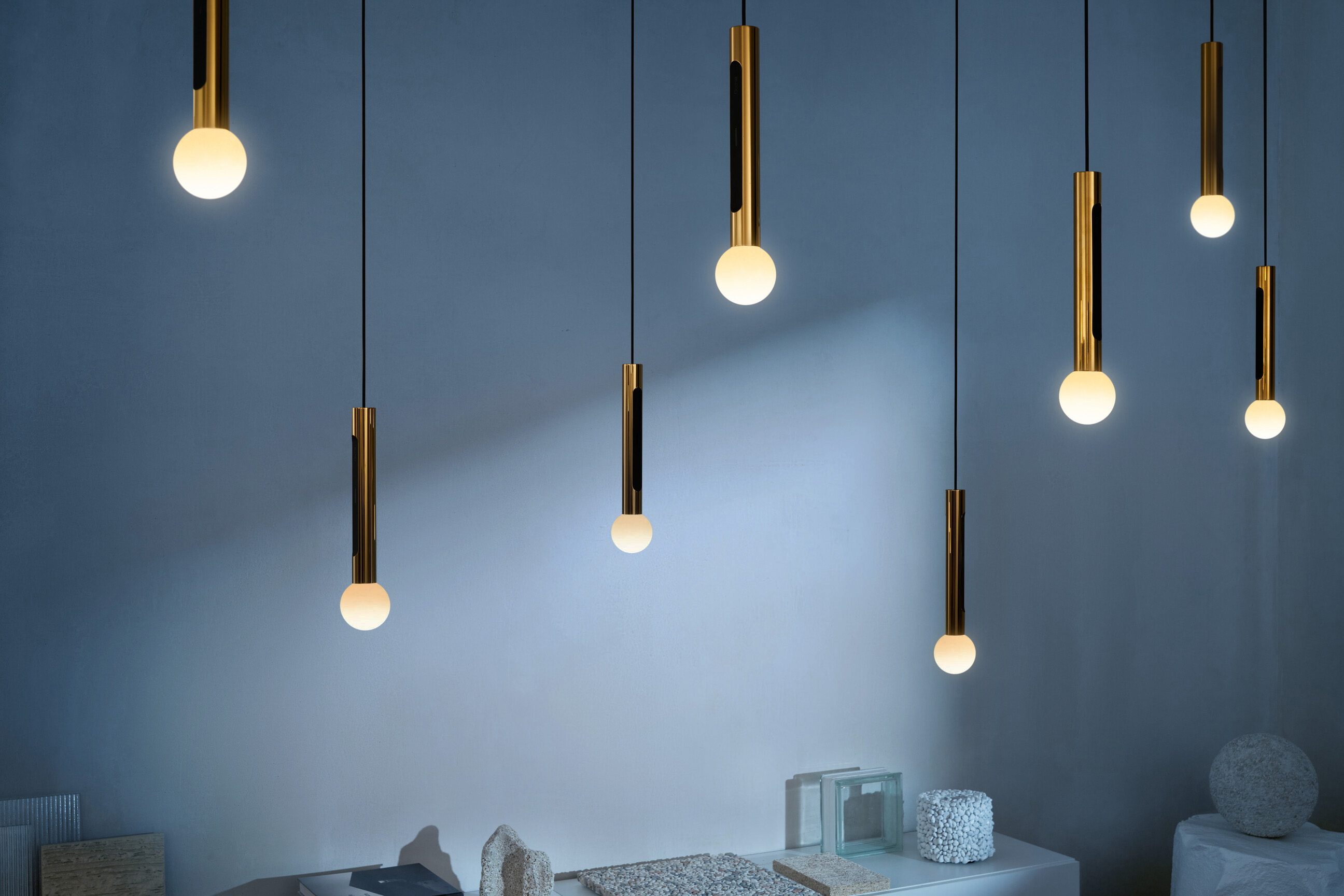 Occhio coro moon sospeso spider 9 gold Pendelleuchte