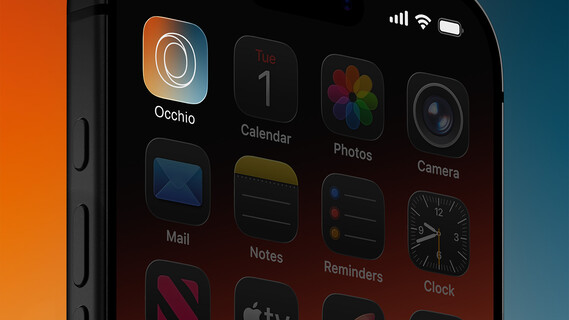 Occhio ONE app homescreen