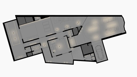 Occhio Villa Quantum Glow plan floorplan of Basement area