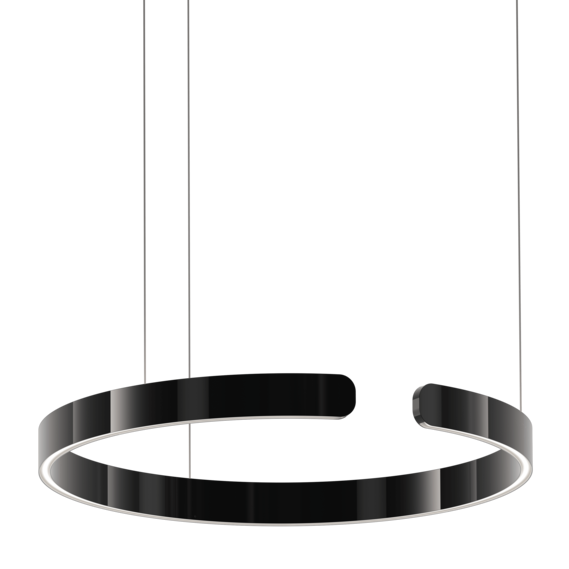 Luminaire in dark chrome