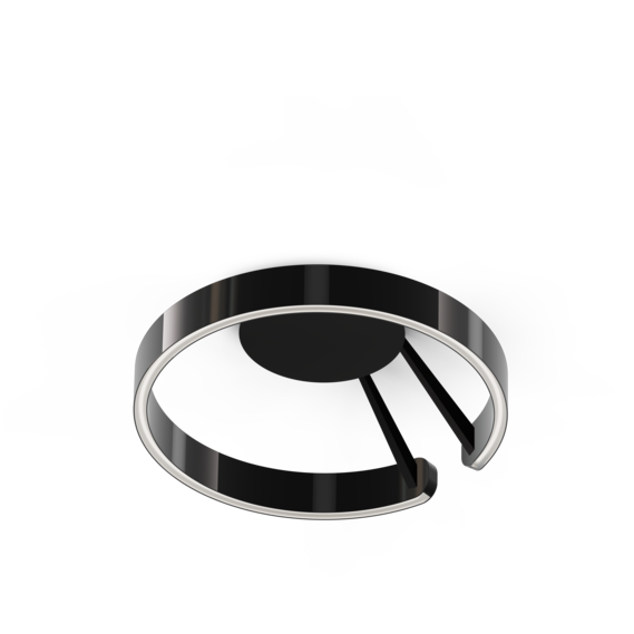 Luminaire in dark chrome