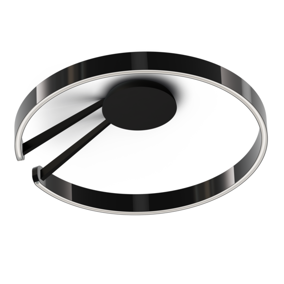 Luminaire in dark chrome