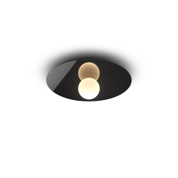 Luminaire in dark chrome