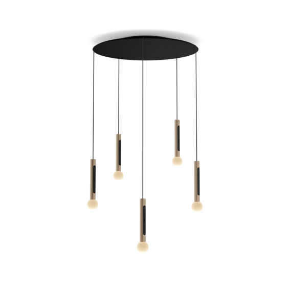 Luminaire in matt gold matt black