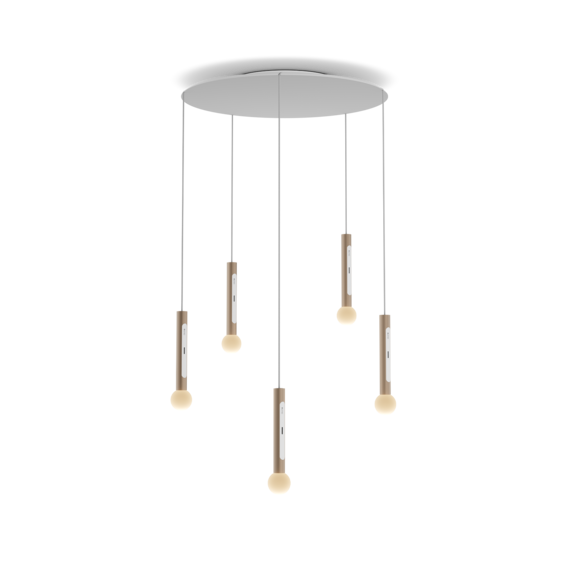 Luminaire in matt gold matt white