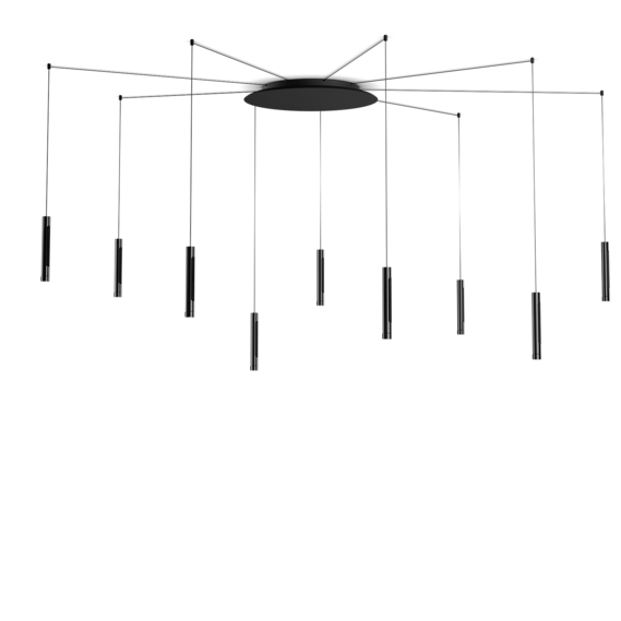 Luminaire in dark chrome