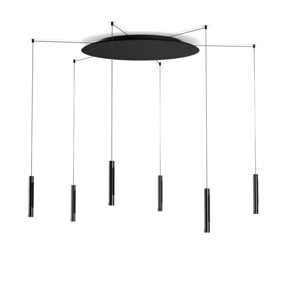 Luminaire in dark chrome