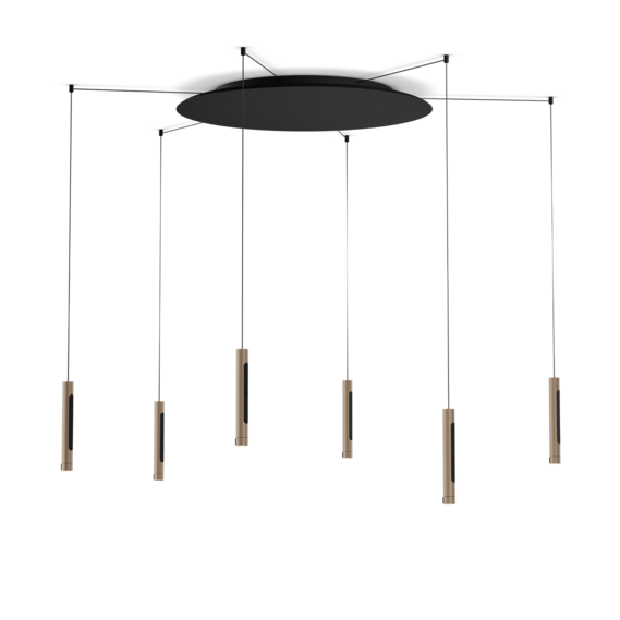 Luminaire in matt gold matt black