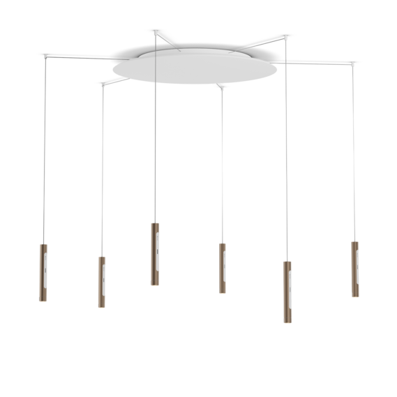 Luminaire in matt gold matt white