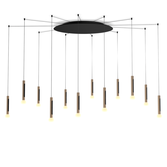 Luminaire in matt gold matt black