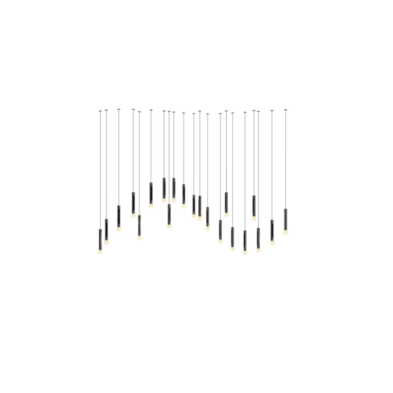Luminaire in dark chrome