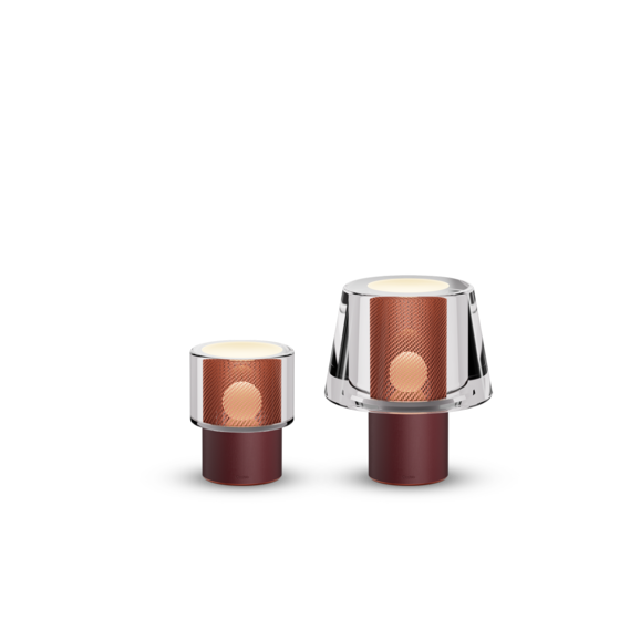 Occhio Leuchte in rosso rose gold