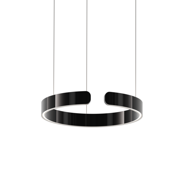 Luminaire in dark chrome