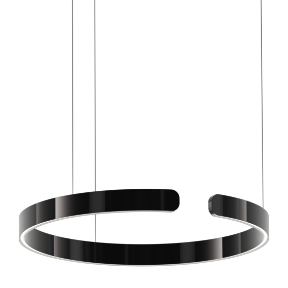 Luminaire in dark chrome