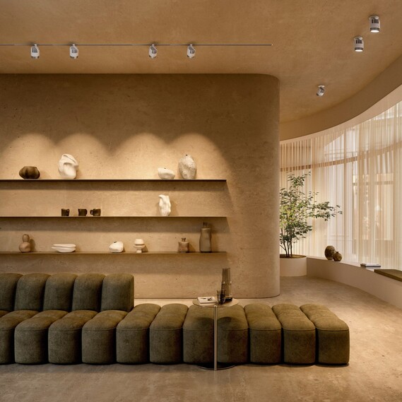 Occhio lui pico pro power spot luminaire in commercial space