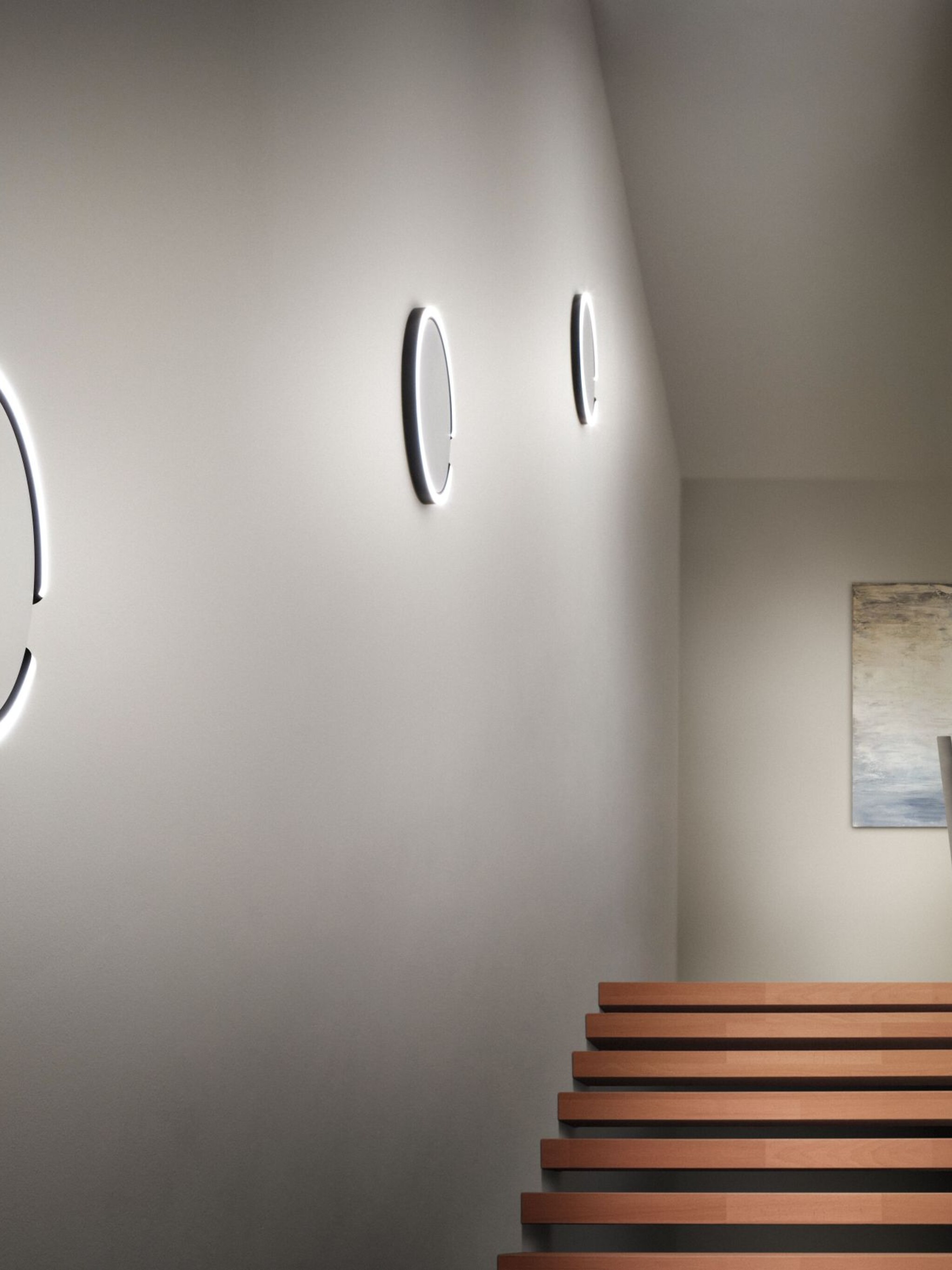 Staircase wall lighting with Mito soffitto