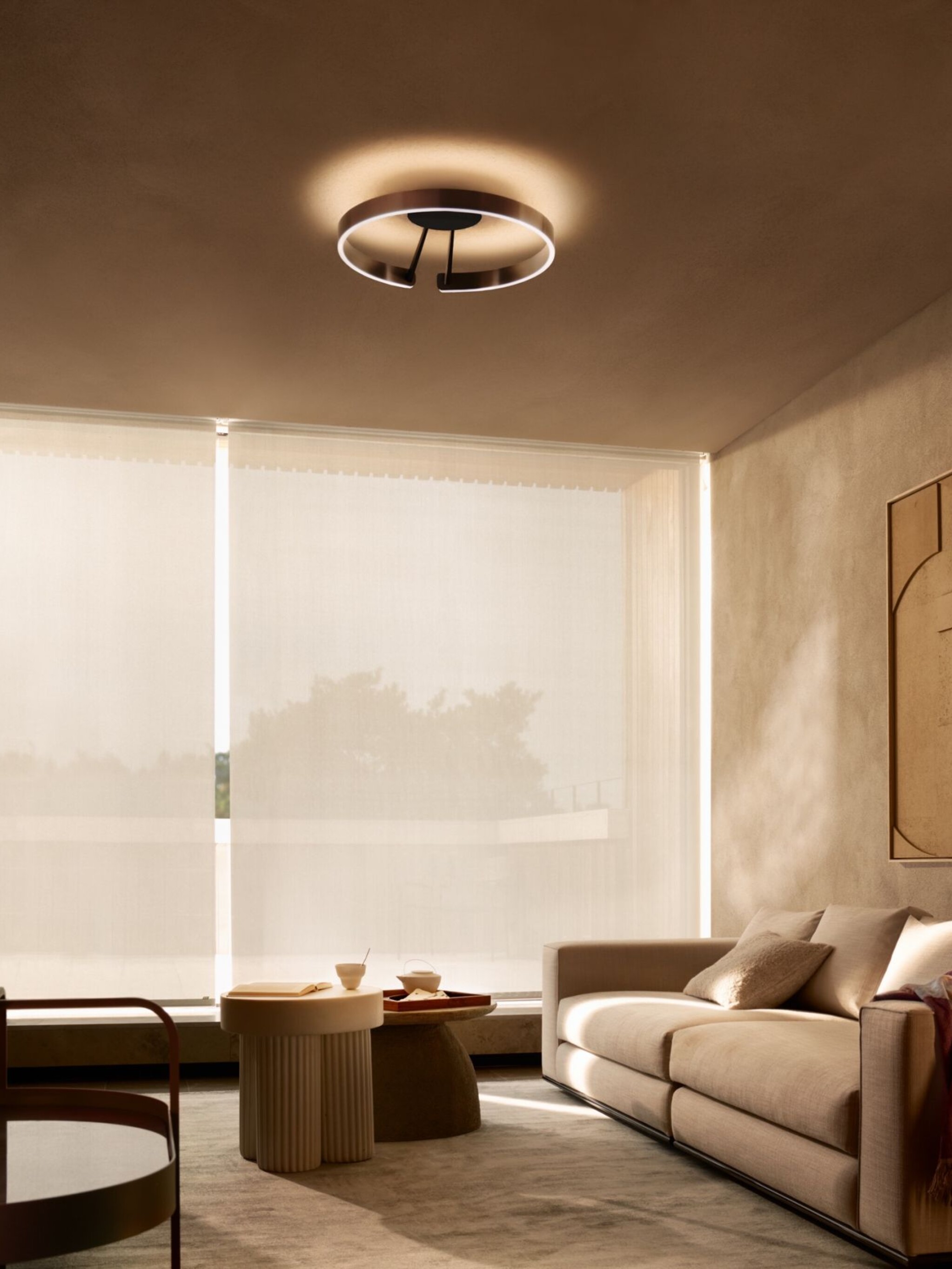 Mito aura ceiling luminaire creating ambient light
