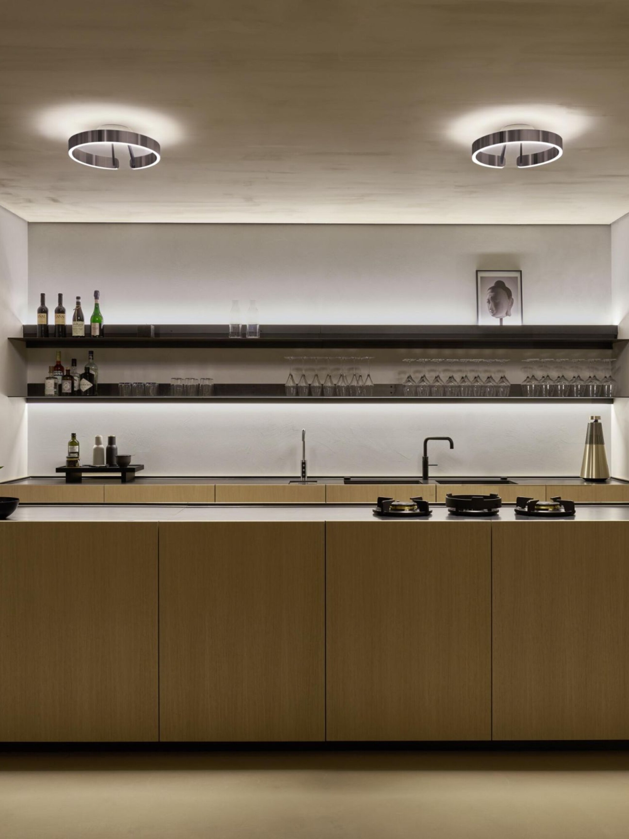 Mito aura phantom ceiling luminaire in kitchen