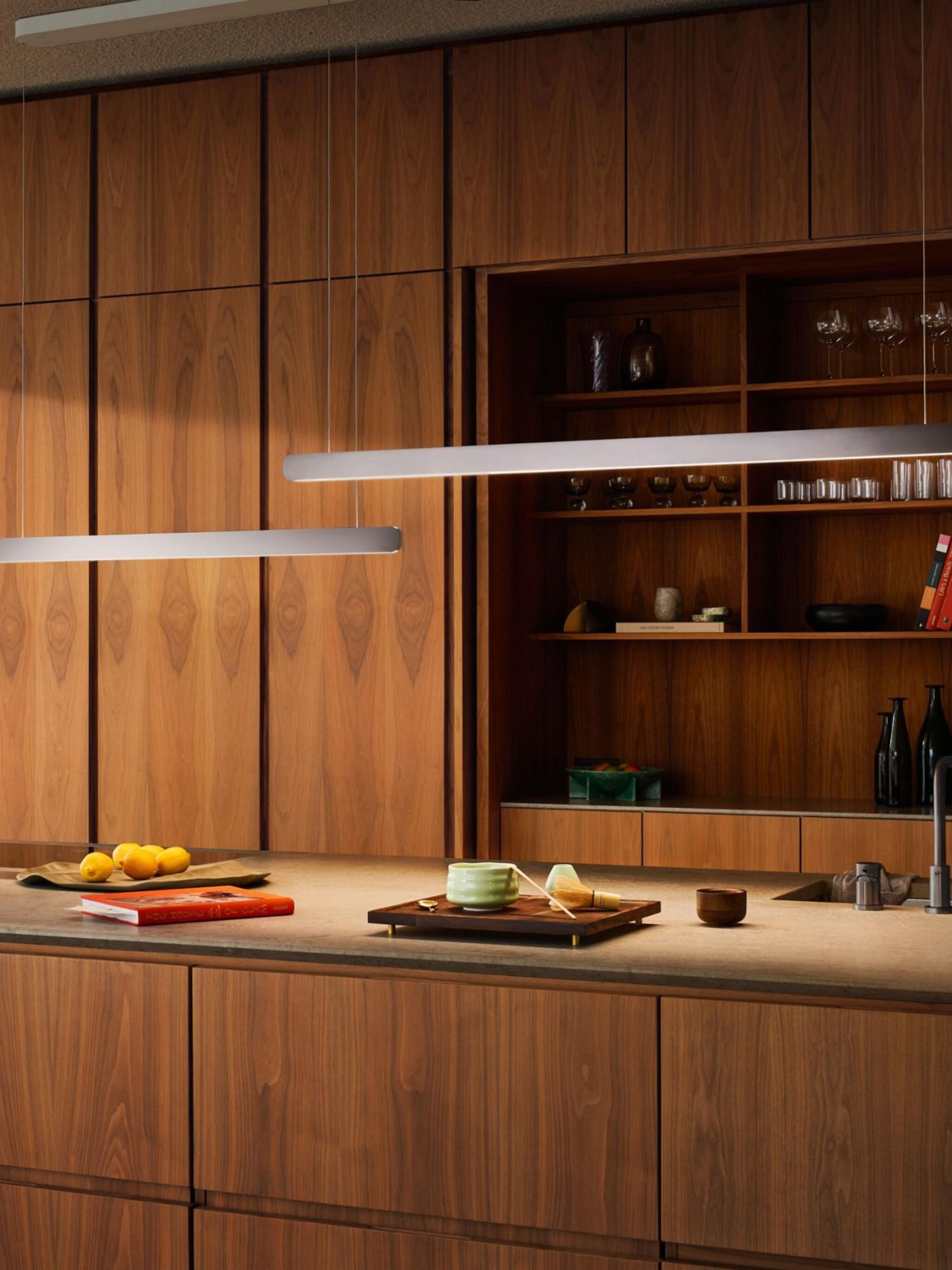 Mito volo phantom pendant above kitchen island