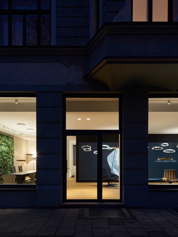 Occhio Store in Haidhausen Fensteransicht