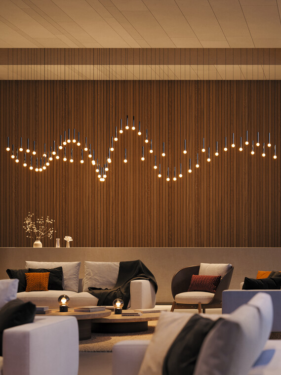 Coro moon sospeso CGI Hospitality Lobby