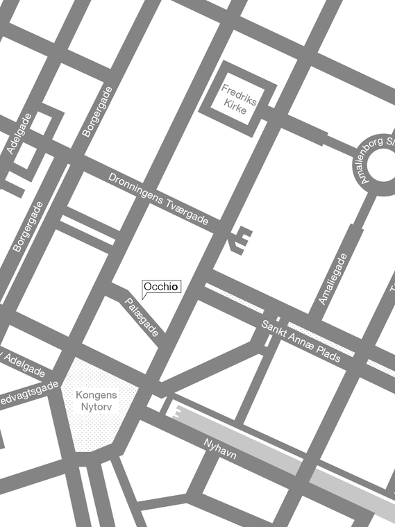 Location Roadmap of Occhio Store in Copenhagen