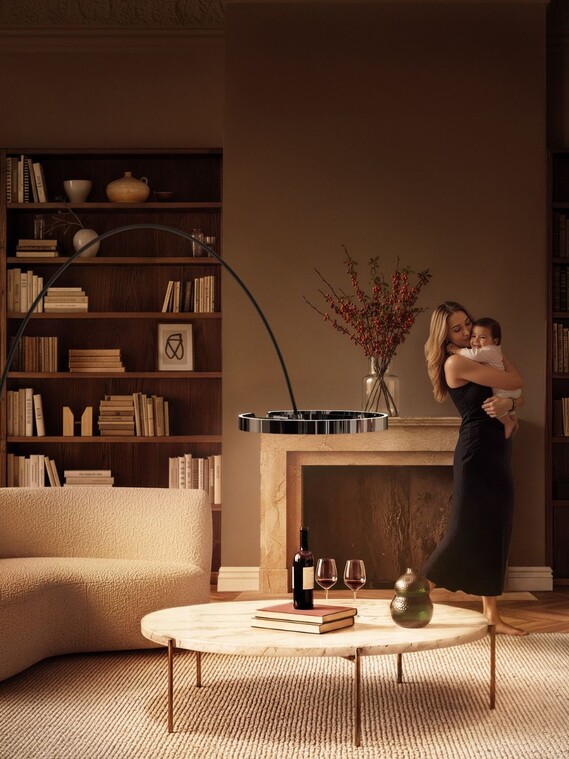 Home of light Pianozimmer Mito largo dark chrome