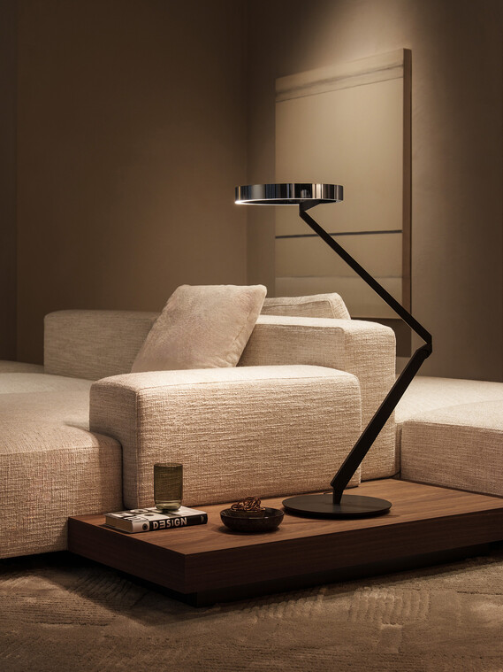 Occhio Gioia equilibrio table luminaire on sideboard