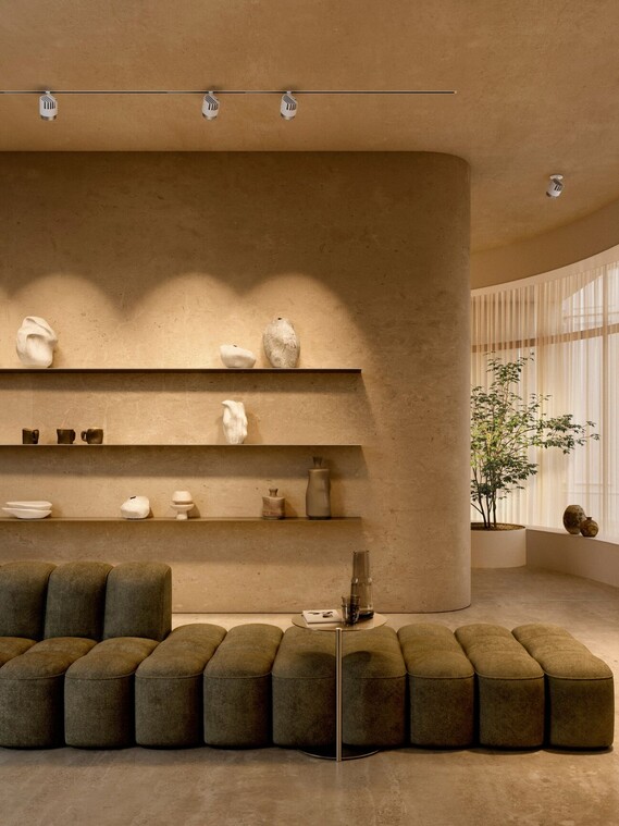 Occhio lui pico pro power spot luminaire in commercial space