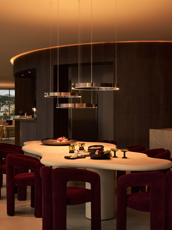 Occhio mito sospeso design Leuchten über Esstisch