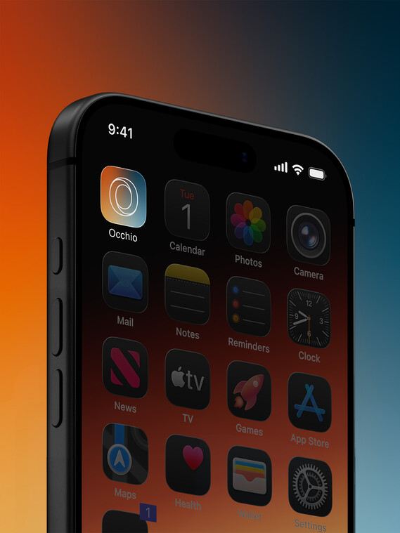 Occhio ONE app homescreen