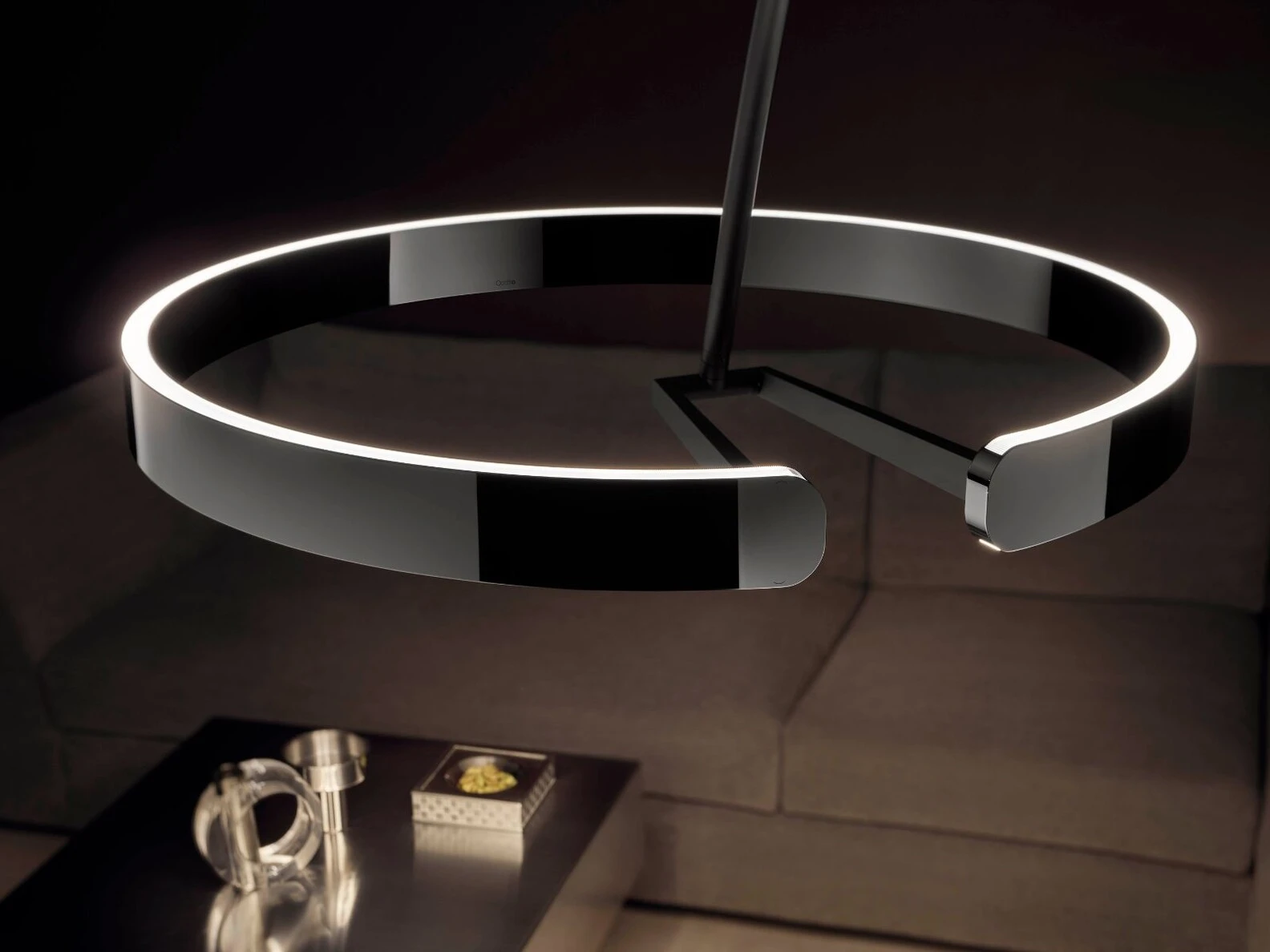 Occhio Mito largo dark chrome floor luminaire