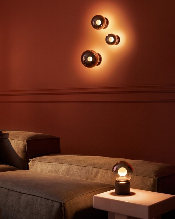 Luna Leuchtenserie Wohnzimmer rot