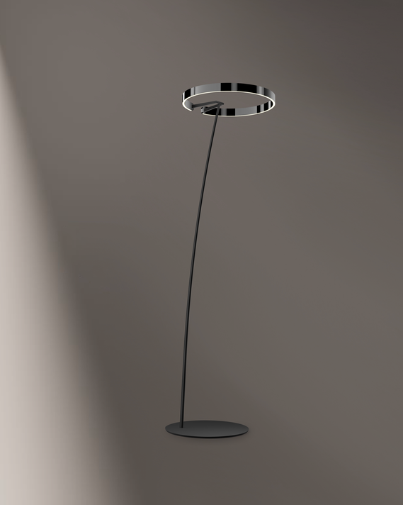 Occhio Mito raggio floor luminaire on gray backround