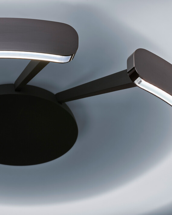 Occhio Mito aura ceiling wall led luminaire close up shot