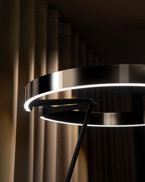 Occhio Mito raggio floor luminaire on gray backround