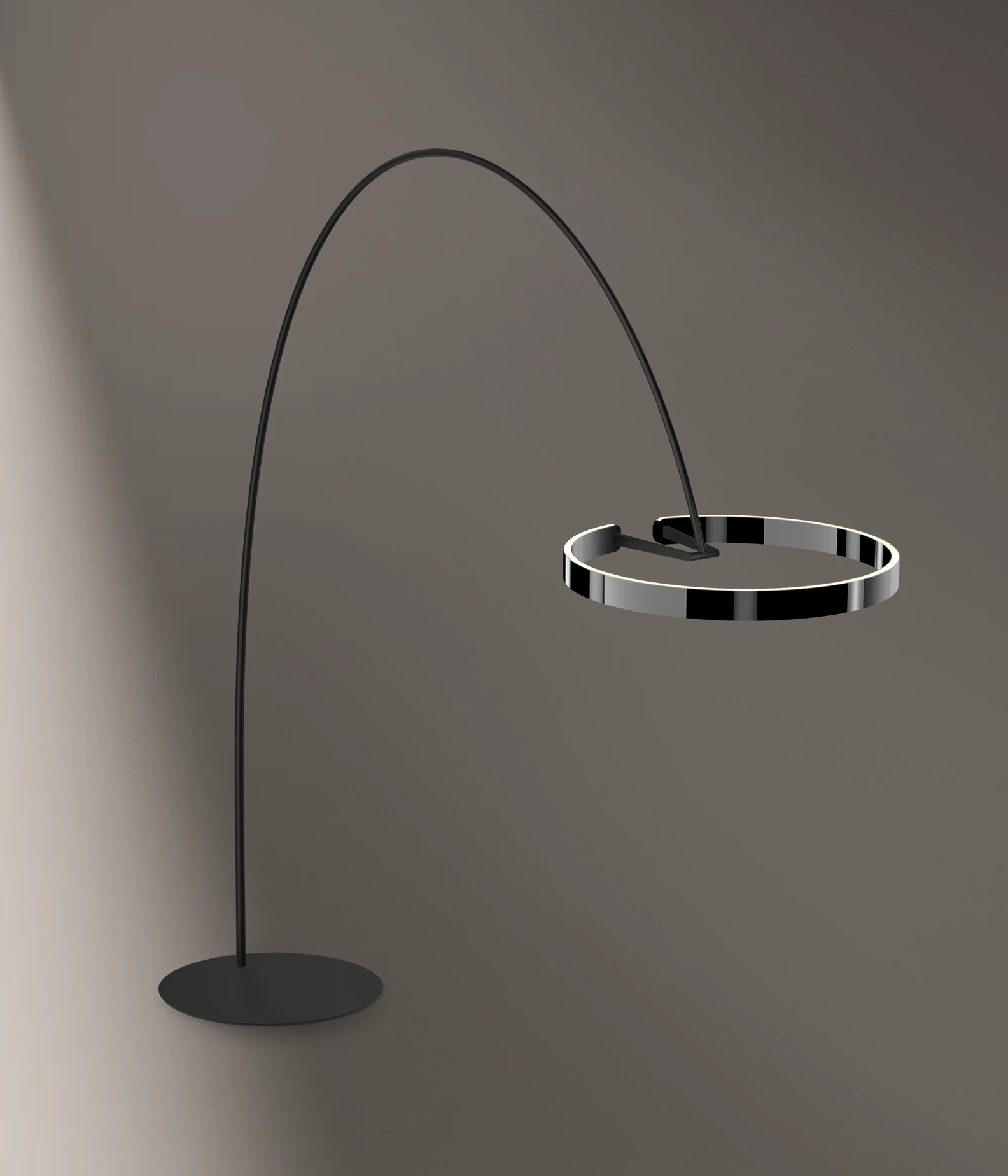 Occhio Mito largo dark chrome floor luminaire