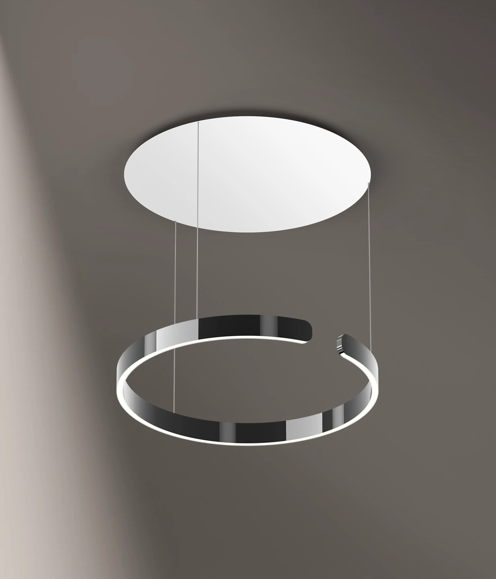 Occhio Mito sospeso dark chrome pendant