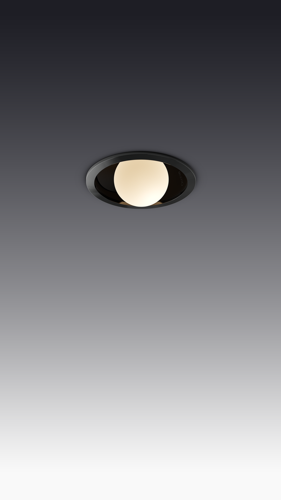Occhio coro moon cover edge balck phantom Deckenstrahler