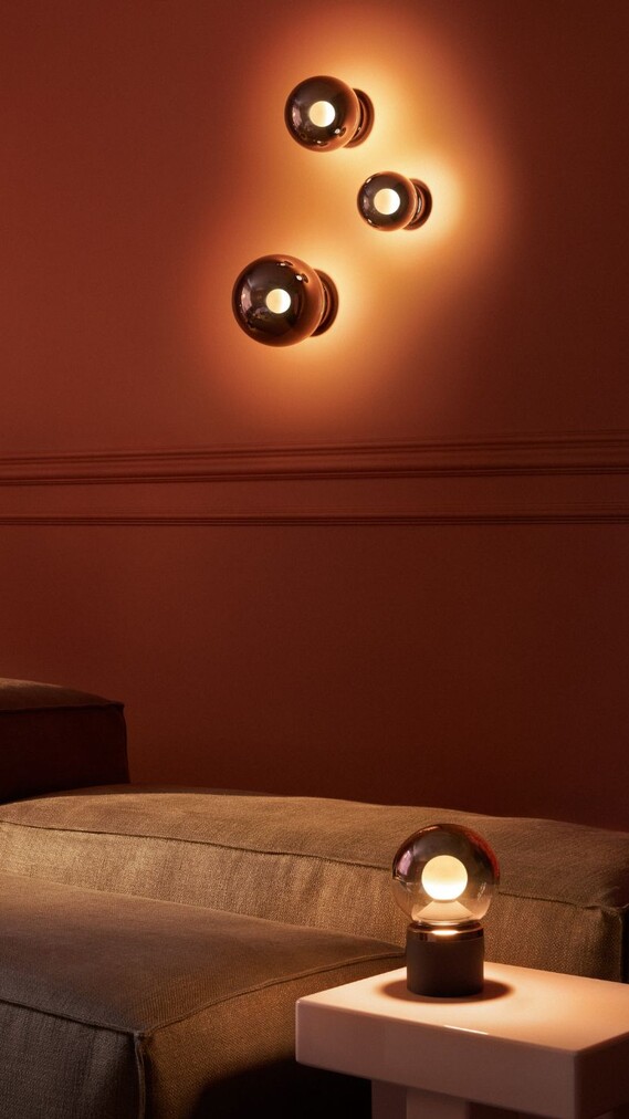 Luna Leuchtenserie Wohnzimmer rot