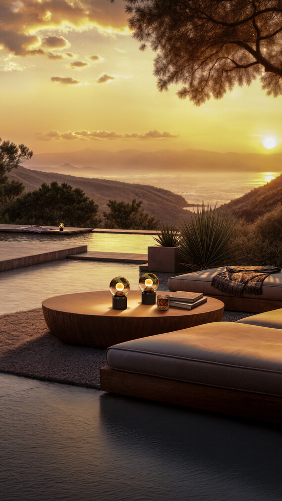 Luna pura Sunset outside