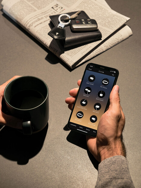 Occhio air controller Licht steuern